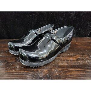 EUC Skechers Work Black Patent Slip-Resistant Patent Clogs EH Rated/Sz. 10